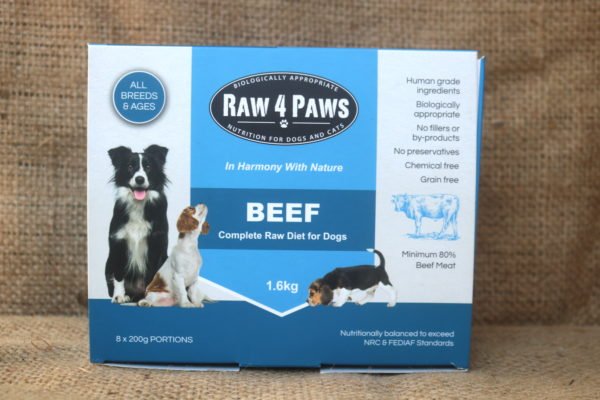 Raw 4 Paws Beef - Aussie Paws Nutrition, Raw Dog Food, Single Protein, BARF