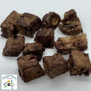 Goat Crisp Cubes - Aussie Paws Nutrition - Dried Dog Treats, All Natural, Preservative Free Pet Treats, Goat Lung, Novelty Protein