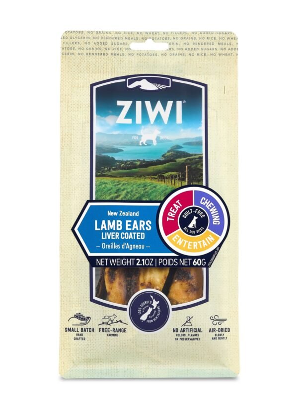 Ziwi Peak Liver Coated Lamb Ears - Front On