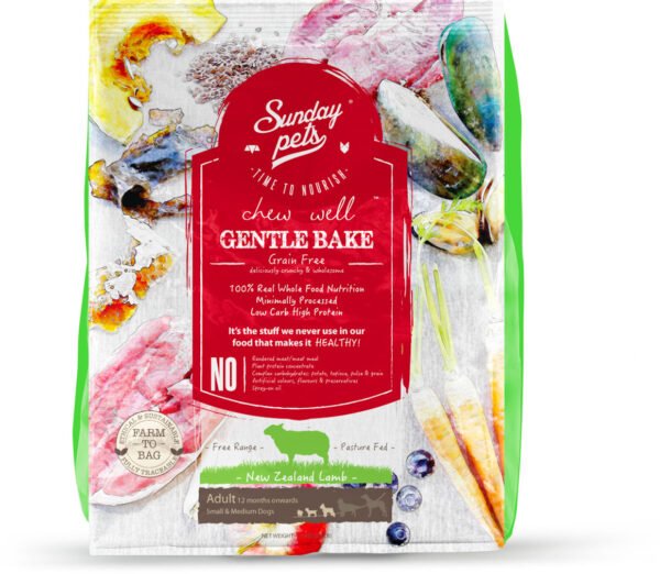 Sunday Pets Gentle Bake Grain Free Adult SM Adult Bag Front