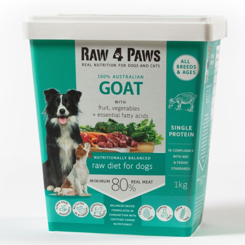 Raw 4 Paws Goat – Aussie Paws Nutrition, Raw Dog Food, Single Protein, BARF, Melbourne